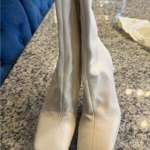 Zara Cream Ankle Boots